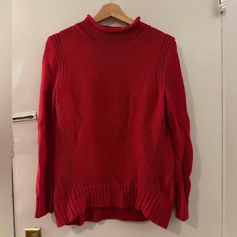 JCrew classic rollneck sweater in red size Small